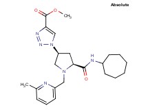 methyl 1-{(3S,5S)-5-[(cycloheptylamino)carbonyl]-1-[(6-methyl-2-pyridinyl)methyl]-3-pyrrolidinyl}-1H-1,2,3-triazole-4-carboxylate