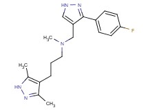 3-(3,5-dimethyl-1H-pyrazol-4-yl)-N-{[3-(4-fluorophenyl)-1H-pyrazol-4-yl]methyl}-N-methylpropan-1-amine