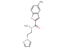 N,5-dimethyl-N-[2-(1H-pyrazol-1-yl)ethyl]-1-benzofuran-2-carboxamide