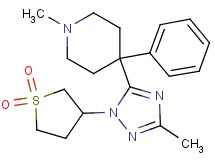 4-[1-(1,1-dioxidotetrahydro-3-thienyl)-3-methyl-1H-1,2,4-triazol-5-yl]-1-methyl-4-phenylpiperidine