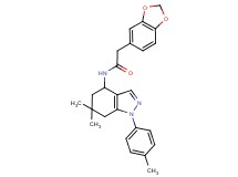 2-(1,3-benzodioxol-5-yl)-N-[6,6-dimethyl-1-(4-methylphenyl)-4,5,6,7-tetrahydro-1H-indazol-4-yl]acetamide