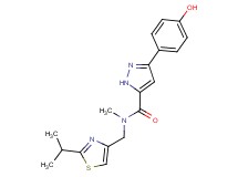 3-(4-hydroxyphenyl)-N-[(2-isopropyl-1,3-thiazol-4-yl)methyl]-N-methyl-1H-pyrazole-5-carboxamide