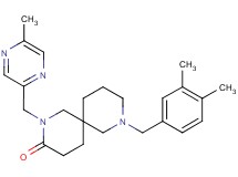 8-(3,4-dimethylbenzyl)-2-[(5-methylpyrazin-2-yl)methyl]-2,8-diazaspiro[5.5]undecan-3-one