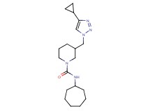 N-cycloheptyl-3-[(4-cyclopropyl-1H-1,2,3-triazol-1-yl)methyl]piperidine-1-carboxamide