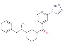 N-benzyl-N-methyl-1-[2-(4H-1,2,4-triazol-4-yl)isonicotinoyl]-3-piperidinamine