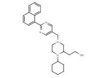 2-(1-cyclohexyl-4-{[2-(1-naphthyl)-5-pyrimidinyl]methyl}-2-piperazinyl)ethanol