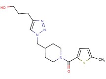 3-[1-({1-[(5-methyl-2-thienyl)carbonyl]-4-piperidinyl}methyl)-1H-1,2,3-triazol-4-yl]-1-propanol