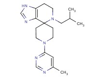 5-isobutyl-1'-(6-methylpyrimidin-4-yl)-1,5,6,7-tetrahydrospiro[imidazo[4,5-c]pyridine-4,4'-piperidine]