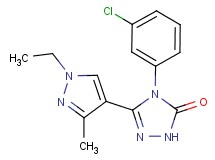 4-(3-chlorophenyl)-5-(1-ethyl-3-methyl-1H-pyrazol-4-yl)-2,4-dihydro-3H-1,2,4-triazol-3-one