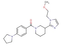 3-[1-(2-methoxyethyl)-1H-imidazol-2-yl]-1-(4-pyrrolidin-1-ylbenzoyl)piperidine