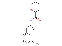 N-[1-(3-methylbenzyl)cyclopropyl]tetrahydro-2H-pyran-2-carboxamide
