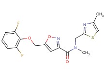 5-[(2,6-difluorophenoxy)methyl]-N-methyl-N-[(4-methyl-1,3-thiazol-2-yl)methyl]isoxazole-3-carboxamide