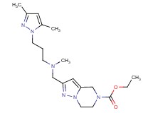 ethyl 2-{[[3-(3,5-dimethyl-1H-pyrazol-1-yl)propyl](methyl)amino]methyl}-6,7-dihydropyrazolo[1,5-a]pyrazine-5(4H)-carboxylate
