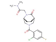 2-[(1S*,5R*)-3-(2-chloro-4-fluorobenzoyl)-7-oxo-3,6-diazabicyclo[3.2.2]non-6-yl]-N,N-dimethylacetamide