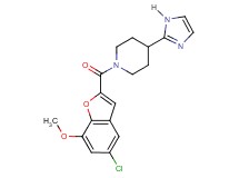1-[(5-chloro-7-methoxy-1-benzofuran-2-yl)carbonyl]-4-(1H-imidazol-2-yl)piperidine