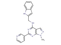 N-(1H-indol-2-ylmethyl)-1-methyl-6-(3-pyridinyl)-1H-pyrazolo[3,4-d]pyrimidin-4-amine