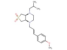 (4aR*,7aS*)-1-isobutyl-4-[(2E)-3-(4-methoxyphenyl)-2-propen-1-yl]octahydrothieno[3,4-b]pyrazine 6,6-dioxide