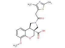 (3aR*,9bR*)-2-[(2,4-dimethyl-1,3-thiazol-5-yl)acetyl]-6-methoxy-1,2,3,9b-tetrahydrochromeno[3,4-c]pyrrole-3a(4H)-carboxylic acid