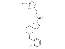 7-(2-fluorobenzyl)-2-[3-(5-methyl-4H-1,2,4-triazol-3-yl)propanoyl]-2,7-diazaspiro[4.5]decane
