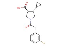 (3S*,4S*)-4-cyclopropyl-1-[(3-fluorophenyl)acetyl]-3-pyrrolidinecarboxylic acid