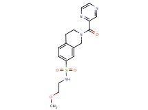 N-(2-methoxyethyl)-2-(pyrazin-2-ylcarbonyl)-1,2,3,4-tetrahydroisoquinoline-7-sulfonamide