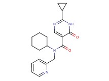 N-cyclohexyl-2-cyclopropyl-6-oxo-N-(pyridin-2-ylmethyl)-1,6-dihydropyrimidine-5-carboxamide