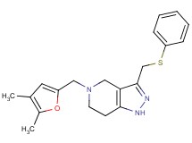 5-[(4,5-dimethyl-2-furyl)methyl]-3-[(phenylthio)methyl]-4,5,6,7-tetrahydro-1H-pyrazolo[4,3-c]pyridine trifluoroacetate