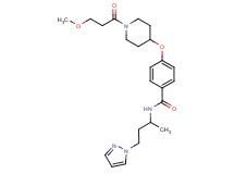 4-{[1-(3-methoxypropanoyl)-4-piperidinyl]oxy}-N-[1-methyl-3-(1H-pyrazol-1-yl)propyl]benzamide