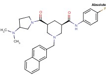 (3R,5S)-5-{[3-(dimethylamino)-1-pyrrolidinyl]carbonyl}-N-(4-fluorophenyl)-1-(2-naphthylmethyl)-3-piperidinecarboxamide