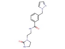 N-[2-(2-oxo-1-imidazolidinyl)ethyl]-3-(1H-pyrazol-1-ylmethyl)benzamide