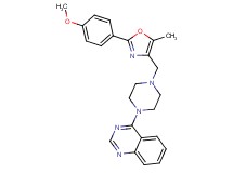 4-(4-{[2-(4-methoxyphenyl)-5-methyl-1,3-oxazol-4-yl]methyl}-1-piperazinyl)quinazoline