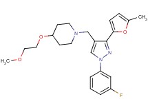 1-{[1-(3-fluorophenyl)-3-(5-methyl-2-furyl)-1H-pyrazol-4-yl]methyl}-4-(2-methoxyethoxy)piperidine