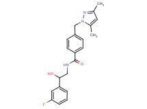 4-[(3,5-dimethyl-1H-pyrazol-1-yl)methyl]-N-[2-(3-fluorophenyl)-2-hydroxyethyl]benzamide