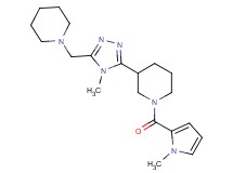 3-[4-methyl-5-(piperidin-1-ylmethyl)-4H-1,2,4-triazol-3-yl]-1-[(1-methyl-1H-pyrrol-2-yl)carbonyl]piperidine