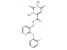 N-{[2-(2-fluorophenoxy)pyridin-3-yl]methyl}-1,3-dimethyl-2,6-dioxo-1,2,3,6-tetrahydropyrimidine-4-carboxamide