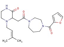 3-{2-[4-(2-furoyl)-1,4-diazepan-1-yl]-2-oxoethyl}-4-(3-methyl-2-buten-1-yl)-2-piperazinone