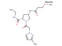 (4S)-N-ethyl-4-[(3-methoxypropanoyl)amino]-1-[(3-methyl-1H-pyrazol-1-yl)acetyl]-L-prolinamide