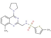 5-methyl-N-{[8-methyl-4-(1-pyrrolidinyl)-2-quinazolinyl]methyl}-2-thiophenesulfonamide