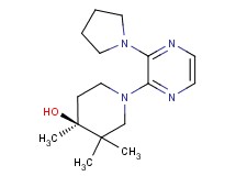 (4S*)-3,3,4-trimethyl-1-(3-pyrrolidin-1-ylpyrazin-2-yl)piperidin-4-ol