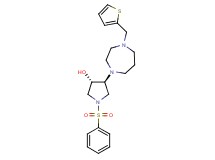 (3S*,4S*)-1-(phenylsulfonyl)-4-[4-(2-thienylmethyl)-1,4-diazepan-1-yl]-3-pyrrolidinol