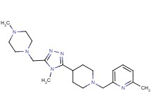 1-methyl-4-[(4-methyl-5-{1-[(6-methylpyridin-2-yl)methyl]piperidin-4-yl}-4H-1,2,4-triazol-3-yl)methyl]piperazine