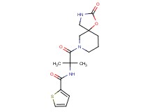 N-[1,1-dimethyl-2-oxo-2-(2-oxo-1-oxa-3,7-diazaspiro[4.5]dec-7-yl)ethyl]-2-thiophenecarboxamide