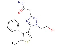 2-[1-(2-hydroxyethyl)-5-(5-methyl-4-phenyl-3-thienyl)-1H-1,2,4-triazol-3-yl]acetamide