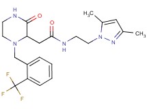 N-[2-(3,5-dimethyl-1H-pyrazol-1-yl)ethyl]-2-{3-oxo-1-[2-(trifluoromethyl)benzyl]-2-piperazinyl}acetamide