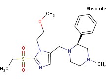 (2S)-1-{[2-(ethylsulfonyl)-1-(2-methoxyethyl)-1H-imidazol-5-yl]methyl}-4-methyl-2-phenylpiperazine