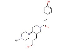 4-{3-[(3R*,4S*)-3-(3-hydroxypropyl)-4-(4-methylpiperazin-1-yl)piperidin-1-yl]-3-oxopropyl}phenol