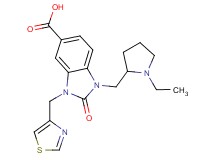1-[(1-ethylpyrrolidin-2-yl)methyl]-2-oxo-3-(1,3-thiazol-4-ylmethyl)-2,3-dihydro-1H-benzimidazole-5-carboxylic acid
