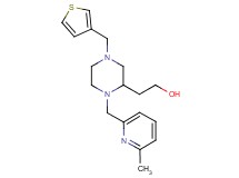 2-[1-[(6-methyl-2-pyridinyl)methyl]-4-(3-thienylmethyl)-2-piperazinyl]ethanol