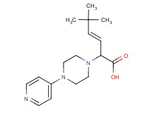 (3E)-5,5-dimethyl-2-(4-pyridin-4-ylpiperazin-1-yl)hex-3-enoic acid