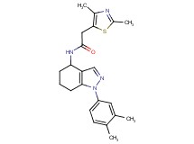 N-[1-(3,4-dimethylphenyl)-4,5,6,7-tetrahydro-1H-indazol-4-yl]-2-(2,4-dimethyl-1,3-thiazol-5-yl)acetamide